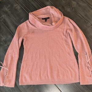 White House Black Market Pink Cowl Neck Sweater Size S EUC